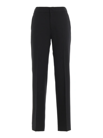 Pt01 Doris Wool Blend Trousers In Black