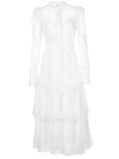 Alexis Evarra Ruffled Dress In White