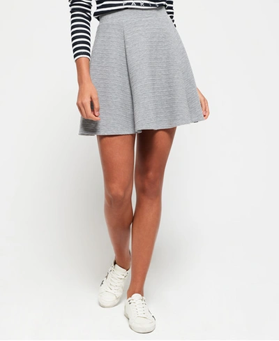 Superdry Wave Textured Skater Skirt In Grey | ModeSens