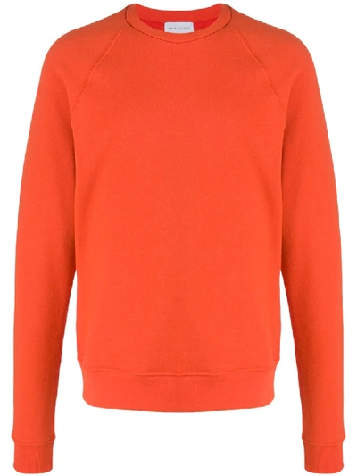 John Elliott Reglan Crew Sweatshirt In Red Cotton