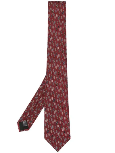 Cerruti 1881 Oval Print Tie In Red