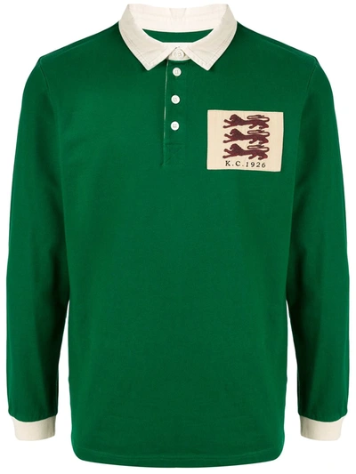 Kent & Curwen Logo Patch Polo Shirt In Green