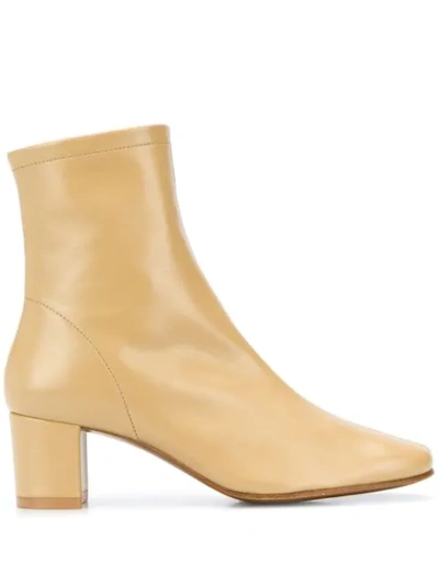 By Far 55mm Sofia Ankle Boots In Neutrals