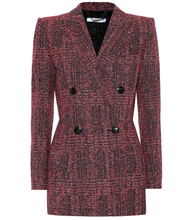 Givenchy Double-breasted Bouclé-tweed Blazer In Black