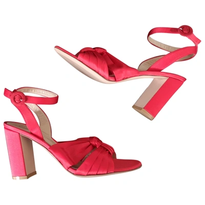Pre-owned Gianvito Rossi Cloth Sandals In Red