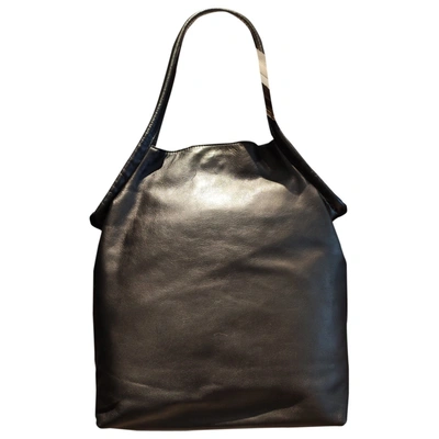 Pre-owned Yohji Yamamoto Leather Handbag In Black