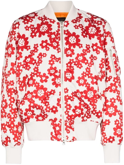 Sophnet Betty Floral Print Bomber Jacket In White