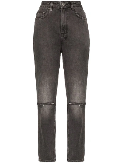 Ksubi Chlo Wasted High-waisted Straight Leg Jeans In Grey