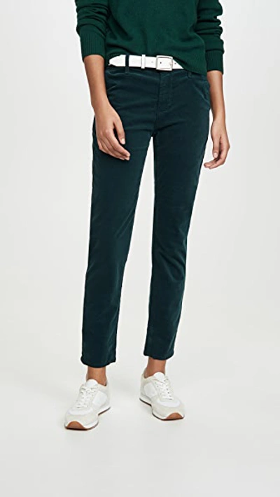 Ag Caden Crop Corduroy Pants In Royal Loon