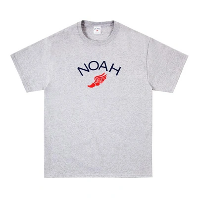 Pre-owned Noah Winged Foot Logo Tee (ss19) Athletic Heather