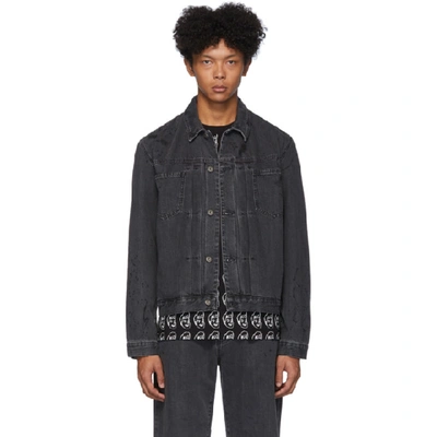 Mcq By Alexander Mcqueen Mcq Alexander Mcqueen Black Denim Pleated Body Jacket In 1003 Black