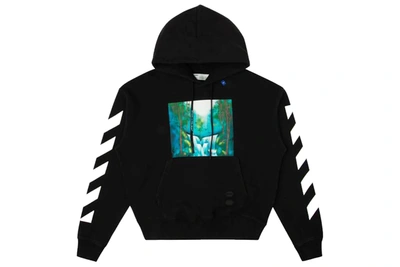 Pre-owned Off-white Diag Waterfall Hoodie Black/multicolor