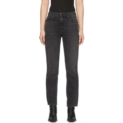 Alexander Wang Cropped Ride Clash Jeans In 015 Grey Ag