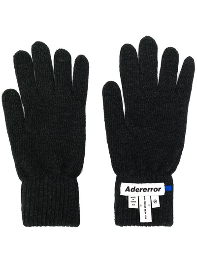 Ader Error Black Wrist Label Play Gloves