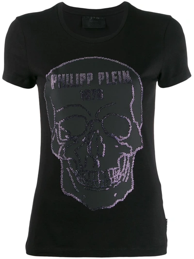 Philipp Plein Round Neck Skull T-shirt In Black