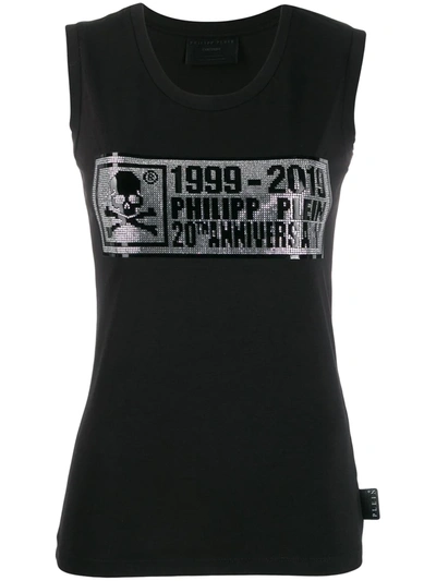 Philipp Plein 20th Anniversary Waistcoat Top In Black