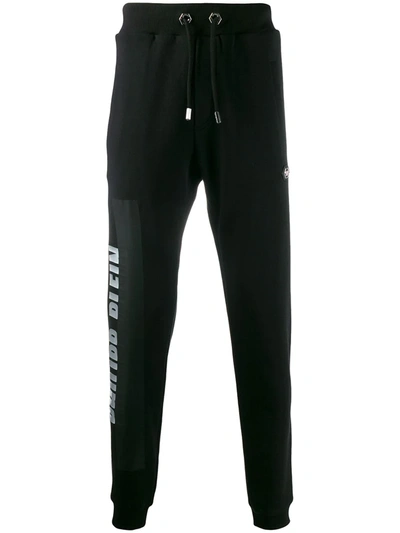 Philipp Plein Tapered Logo Jogging Trousers In Black