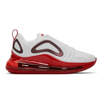 Nike White And Red Air Max 720 Se Sneakers In 100 White/h