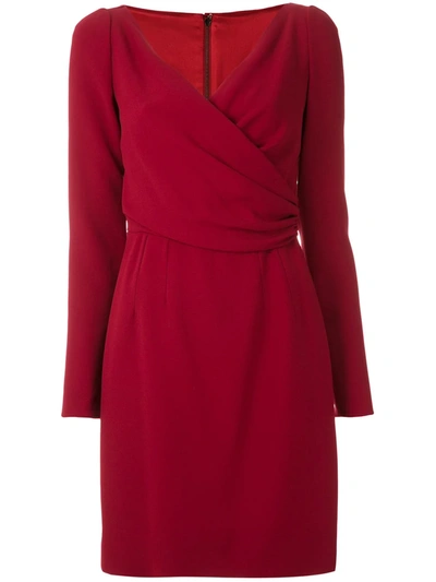 Dolce & Gabbana Wrap-style Short Dress In Red