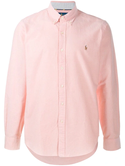 Polo Ralph Lauren Logo-embroidered Button Down Shirt In Orange