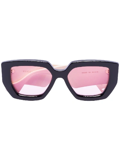 Gucci Oversized Arms Sunglasses In Black