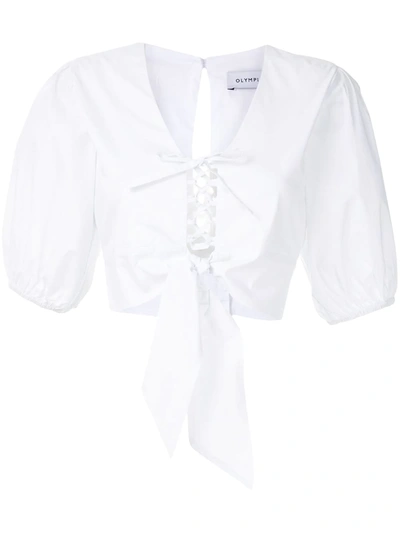 Olympiah Viorne Cropped Top In White