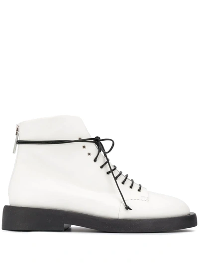 Marsèll Rear-zip Ankle Boots In White