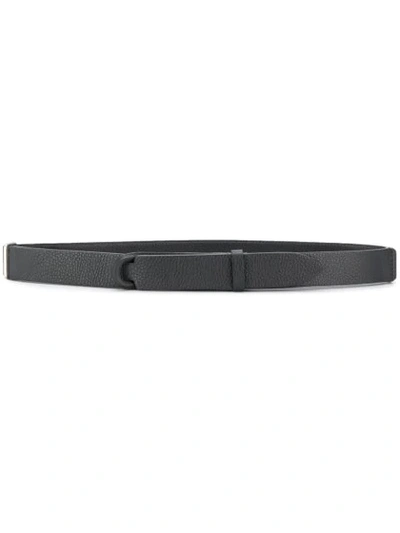 Orciani Micron Cracked-effect Belt In Black