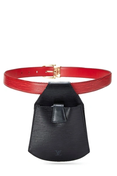 Pre-owned Louis Vuitton Black & Red Two-tone Epi Tilsitt