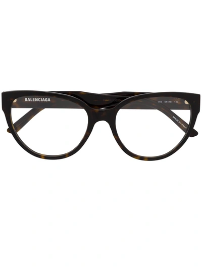 Balenciaga Bb0064o Cat Eye-frame Glasses In Brown