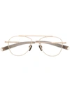 Dita Eyewear Lancier Aviator Glasses In Gold