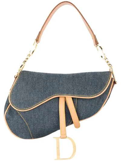 Pre-owned Dior Saddle Hand Bag In Blue