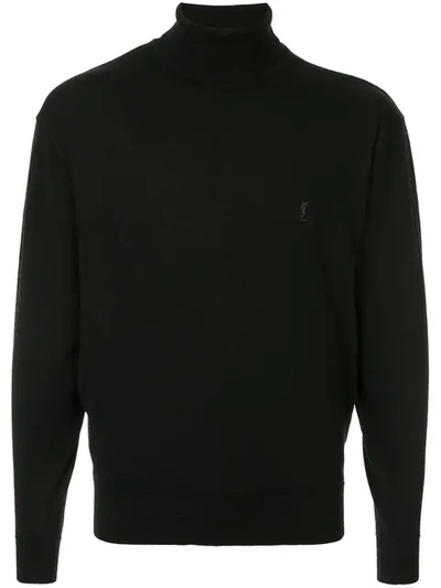 Pre-owned Saint Laurent Turtleneck Jumper In Black