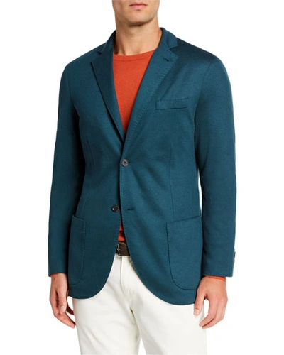 Loro Piana Men's Cashmere Two-button Jacket In Green
