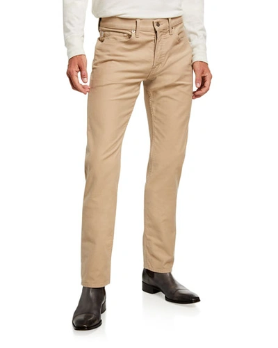 Tom Ford Men's Straight-leg Stretch-denim Jeans In Brown