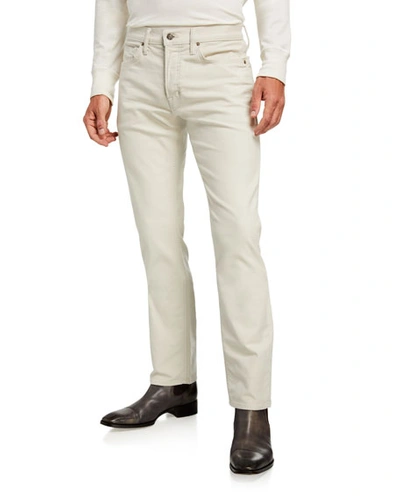 Tom Ford Men's Straight-leg Stretch-denim Jeans In White