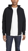 Theory Men's Mattis Organic Waffle-knit Zip Hoodie In Feldspar