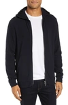 Theory Men's Mattis Organic Waffle-knit Zip Hoodie In Eclipse