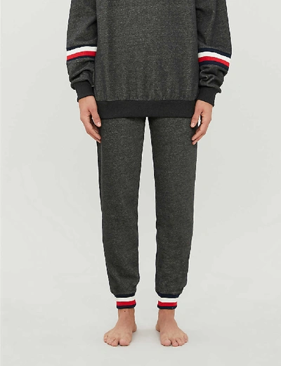 Tommy Hilfiger Tapered Recycled Polyester Jogger Bottoms In Dark Grey Heather