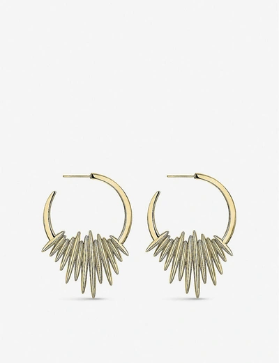Shaun Leane Quill Hoop Gold-vermeil Earrings In Yellow Gold Vermeil