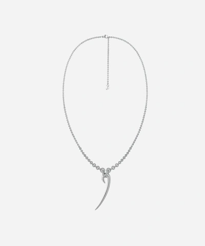 Shaun Leane Silver Hook Drop Pendant Necklace