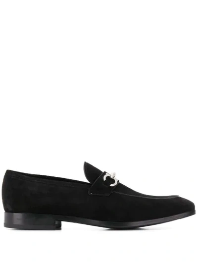 Ferragamo Seral Formal Slip-on Velvet Loafers In Black