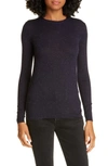 Whistles Annie Sparkle-knit Top In Navy