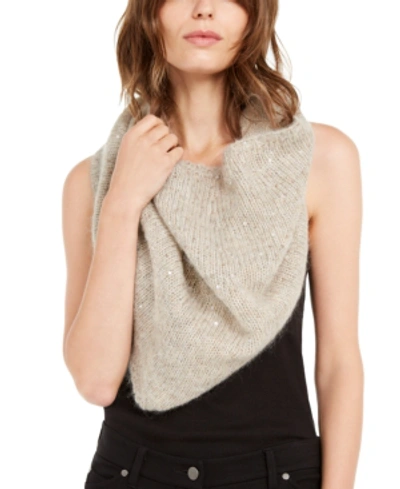 Eileen Fisher Sequined Infinity Scarf In Maple Oat