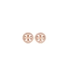 Tory Burch Miller Pavé Stud Earring In Rose Gold/crystal