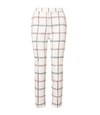 Tory Sport Printed Tech Twill Golf Pants In Snow White Fine Plaid