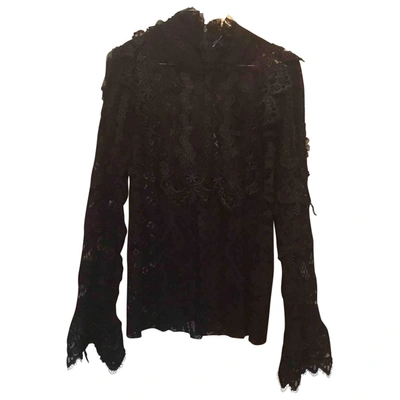 Pre-owned Anna Sui Lace Shirt In Black