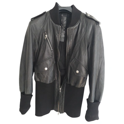 Pre-owned Patrizia Pepe Leather Jacket In Black