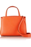 Valextra Triennale Textured-leather Shoulder Bag In Orange