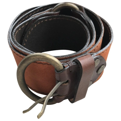 Pre-owned Max Mara Leather Belt In Orange